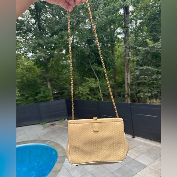 Leather Tan Chain Strap Women's Bag - Picture 1 of 10